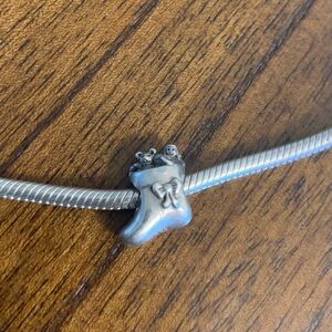Silver Stocking Pandora Charm